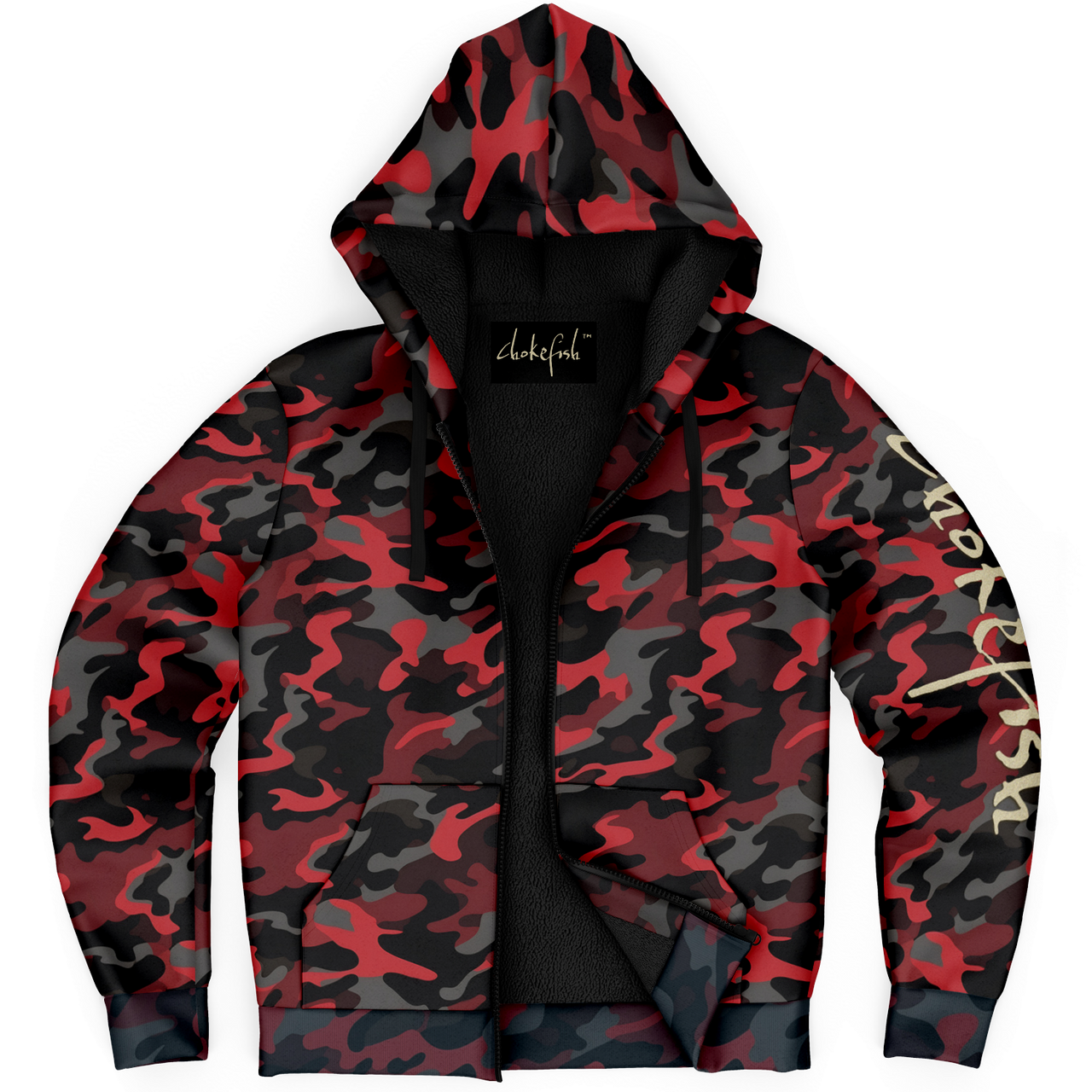 Chokefish™ Microfleece Zip-Up Hoodie Camouflage-011B