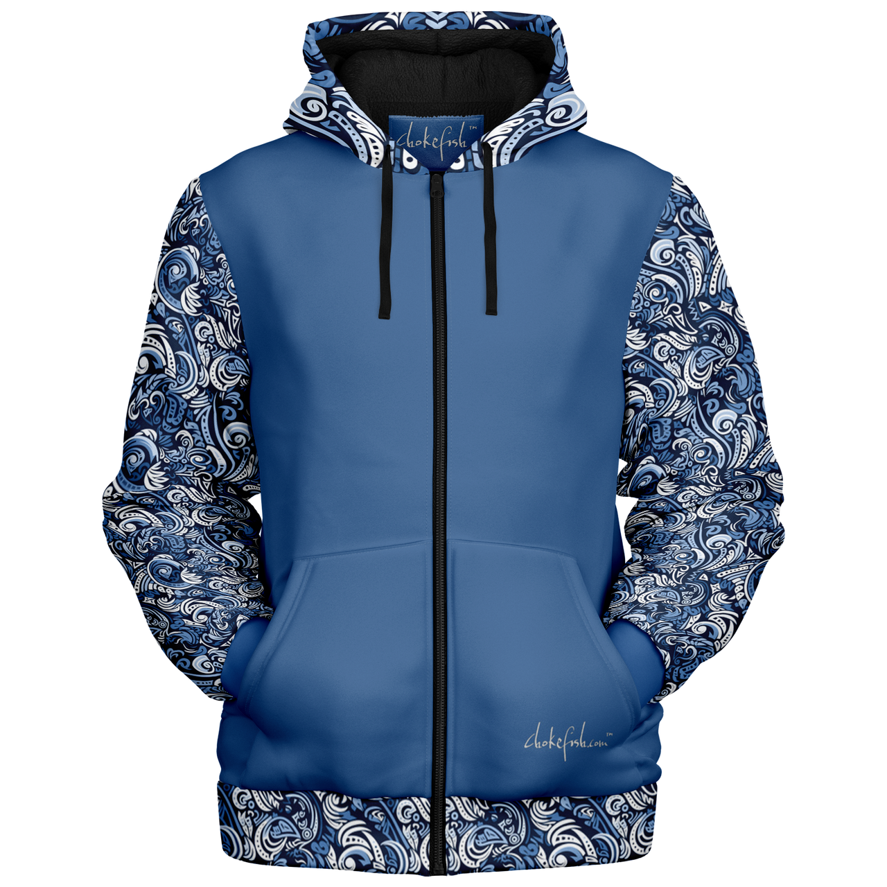 Chokefish™ Microfleece Zip-Up Hoodie Maori-004B