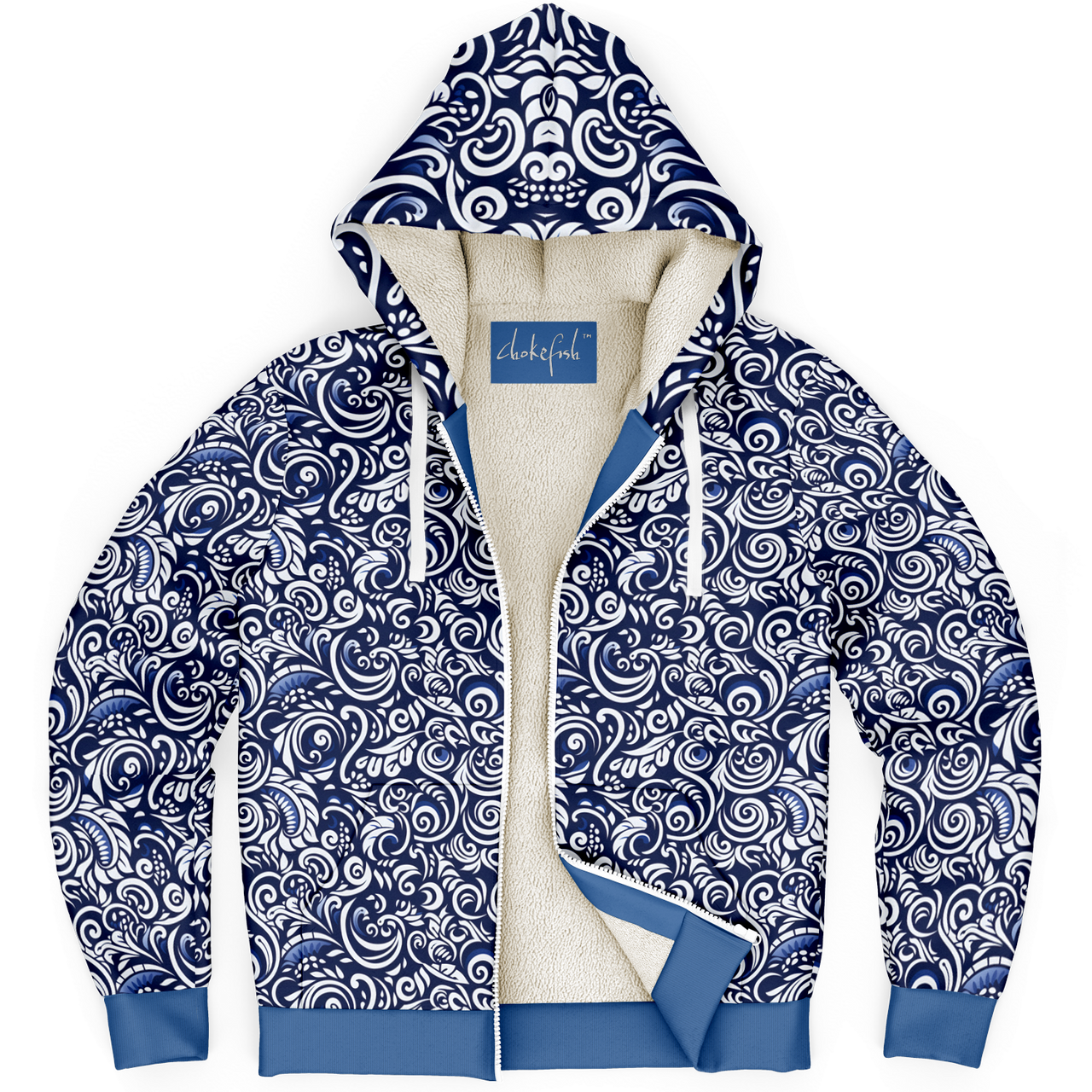 Chokefish™ Microfleece Zip-Up Hoodie Maori-007-2