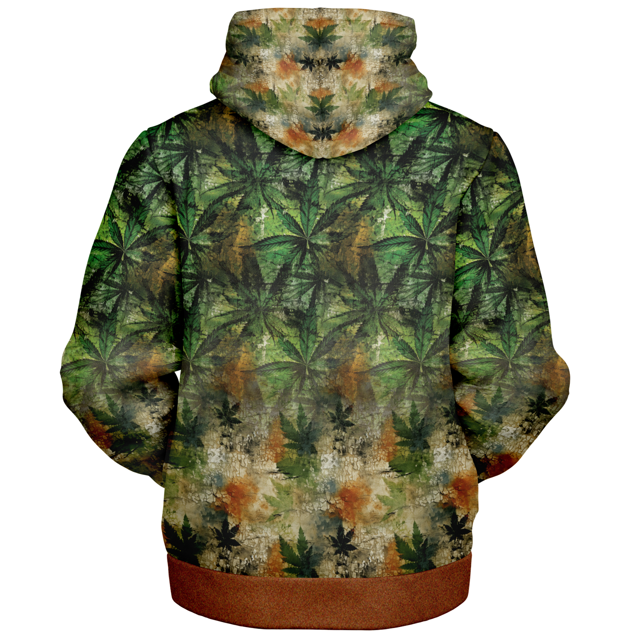 Chokefish™ Microfleece Zip-Up Hoodie Cannabis-001