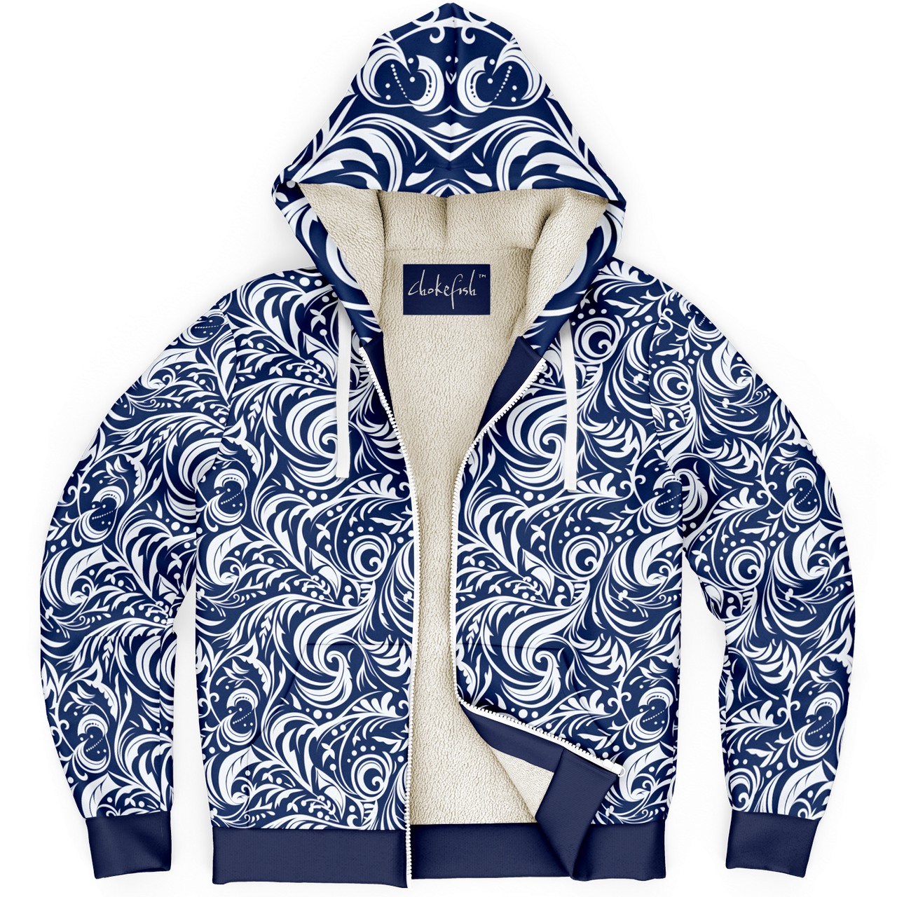 Chokefish™ Microfleece Zip-Up Hoodie Maori-006-2