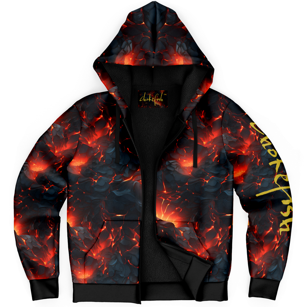 Chokefish™ Microfleece Zip-Up Hoodie Volcano-002B
