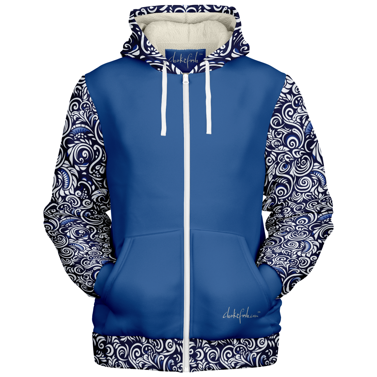 Chokefish™ Microfleece Zip-Up Hoodie Maori-007