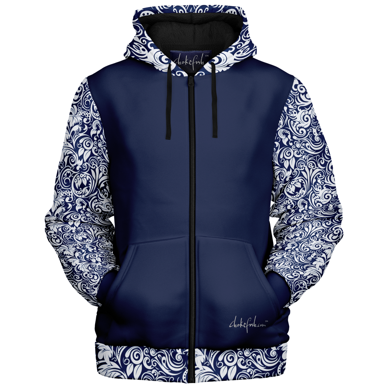 Chokefish™ Microfleece Zip-Up Hoodie Maori-005B