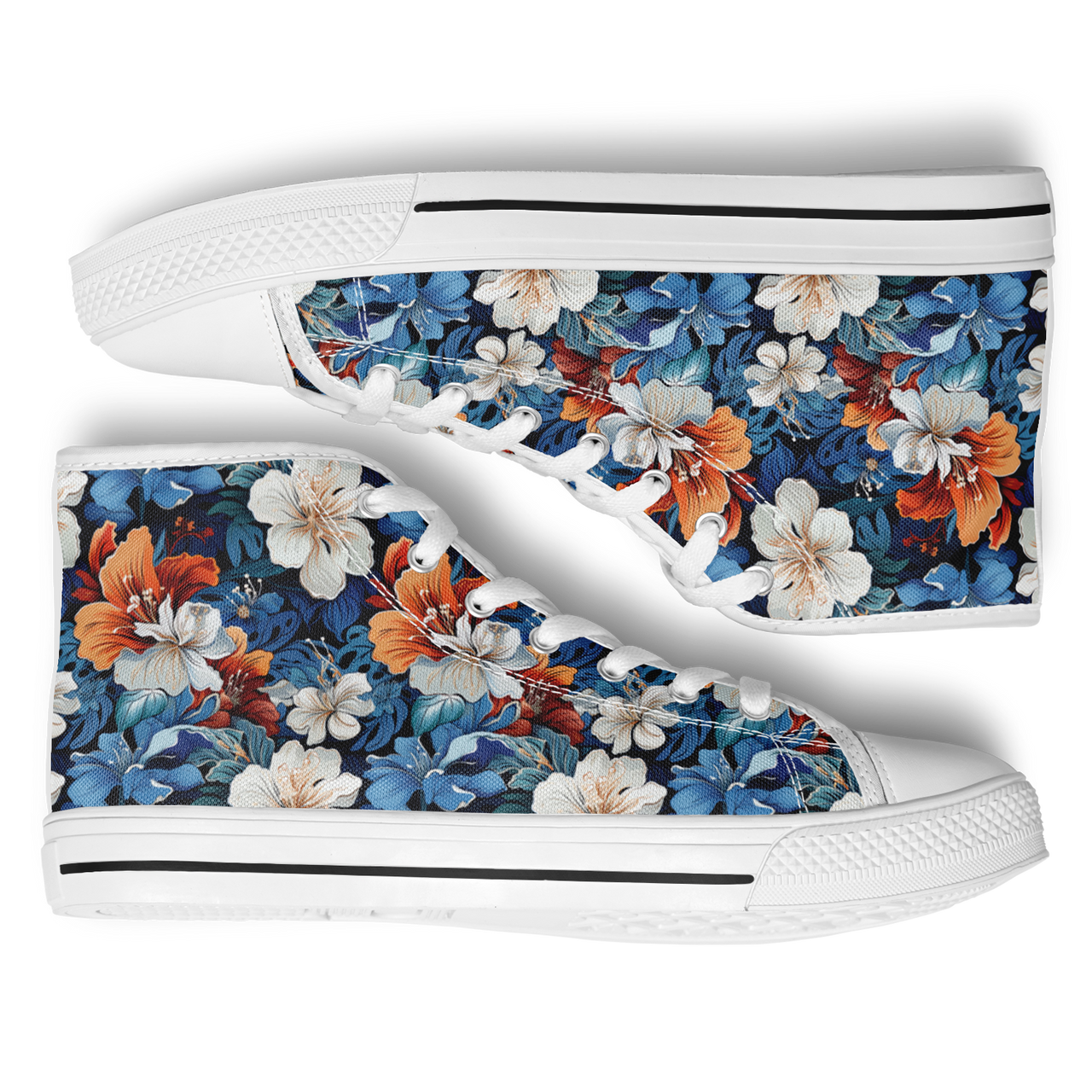 Chokefish™ Urban Peak Retro High Tops-Floral-005