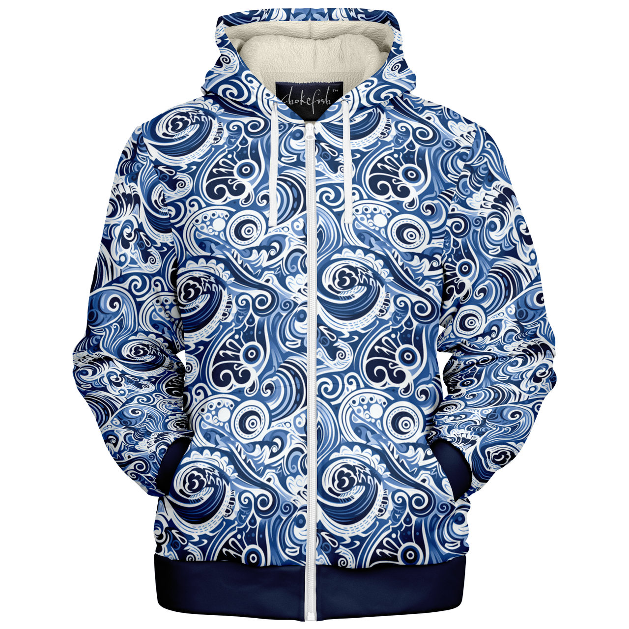 Chokefish™ Microfleece Zip-Up Hoodie Maori-002-2