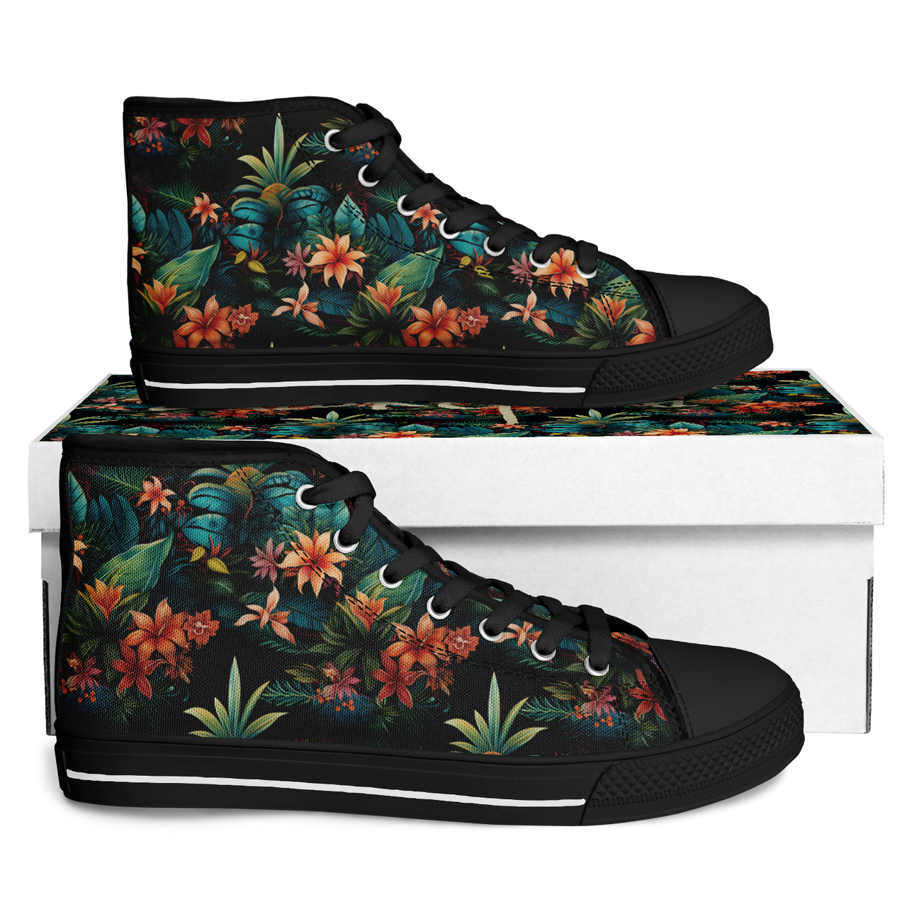 Chokefish™ Urban Peak Retro High Tops-Floral-007-2