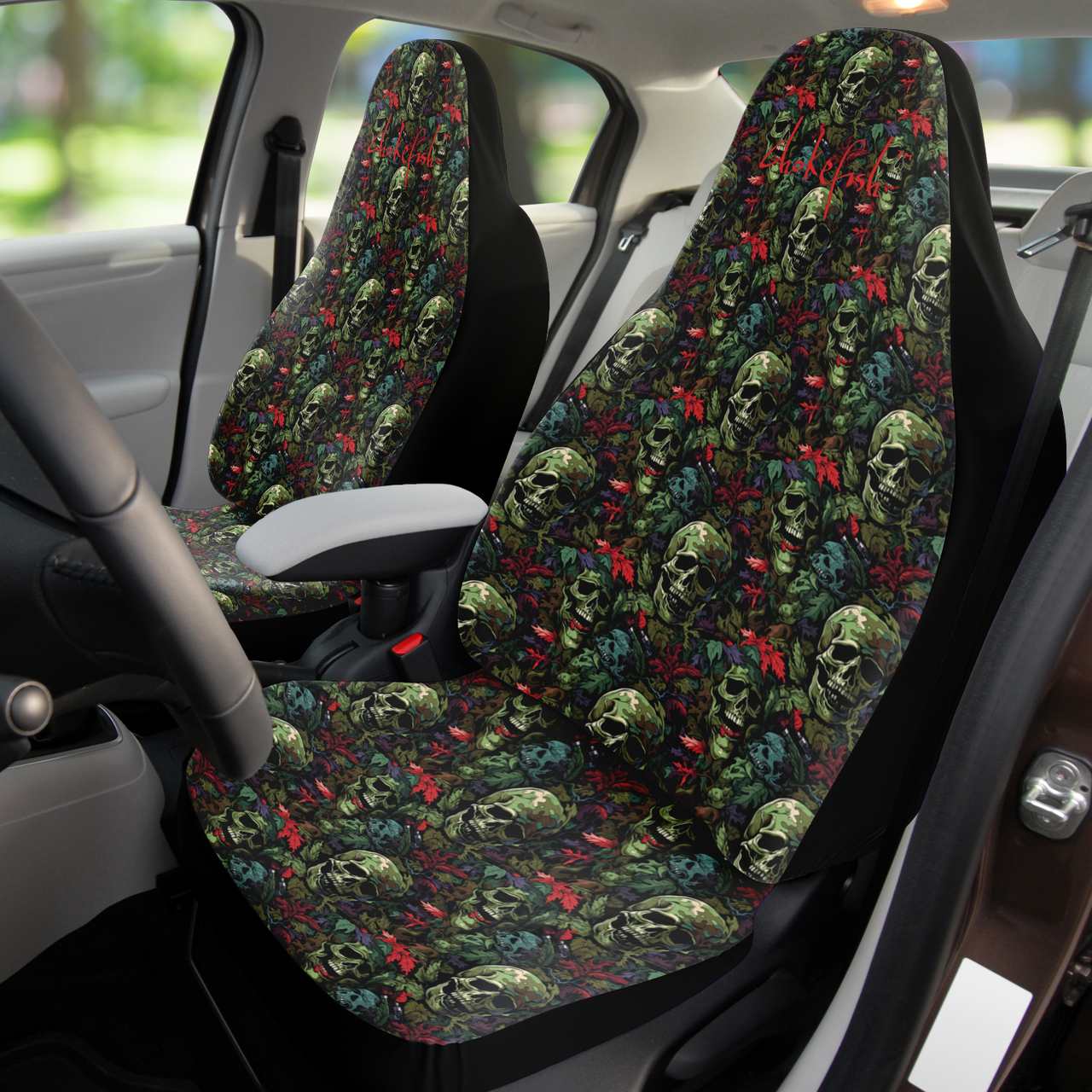 Chokefish™ Skulls Seat Covers Unisex-025