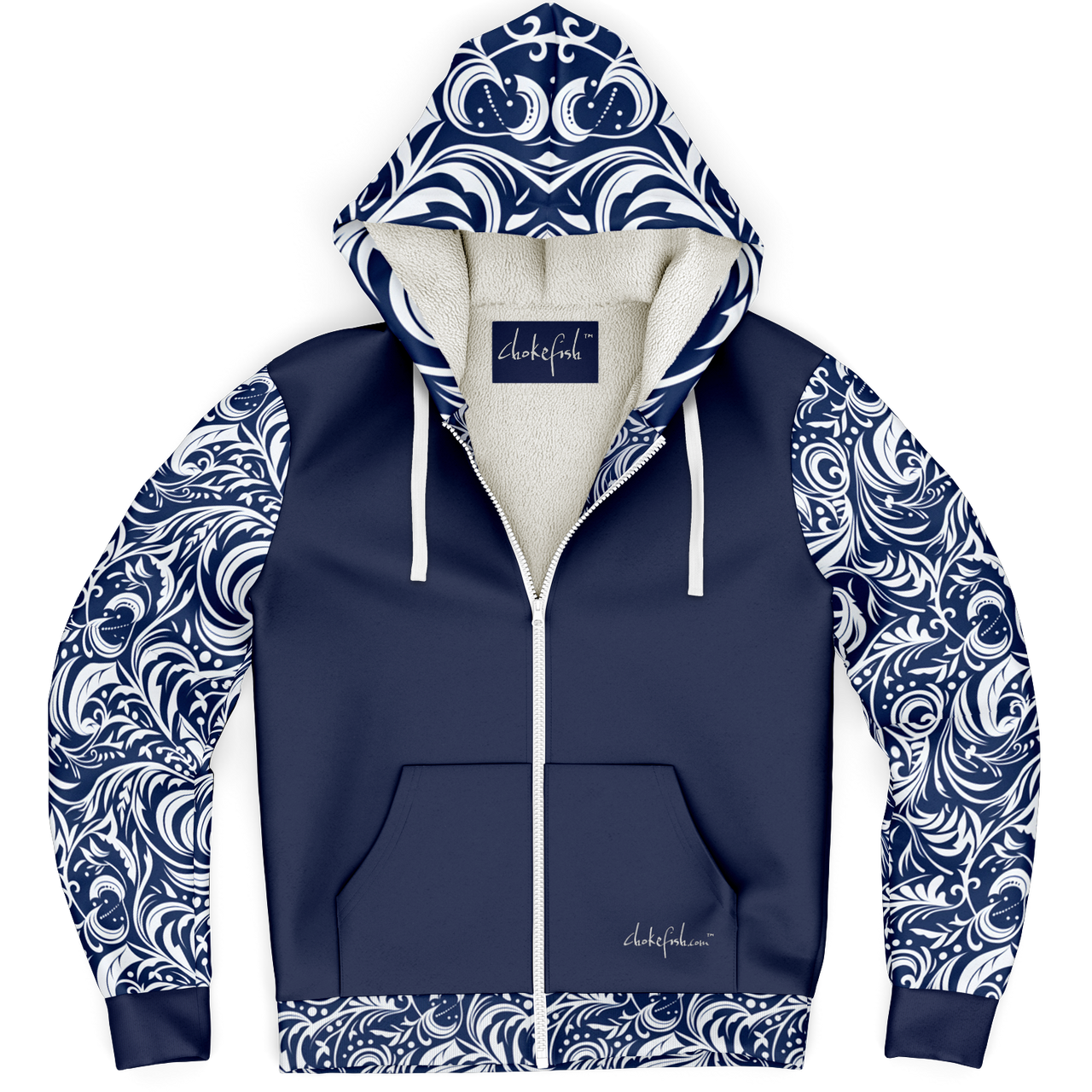 Chokefish™ Microfleece Zip-Up Hoodie Maori-006