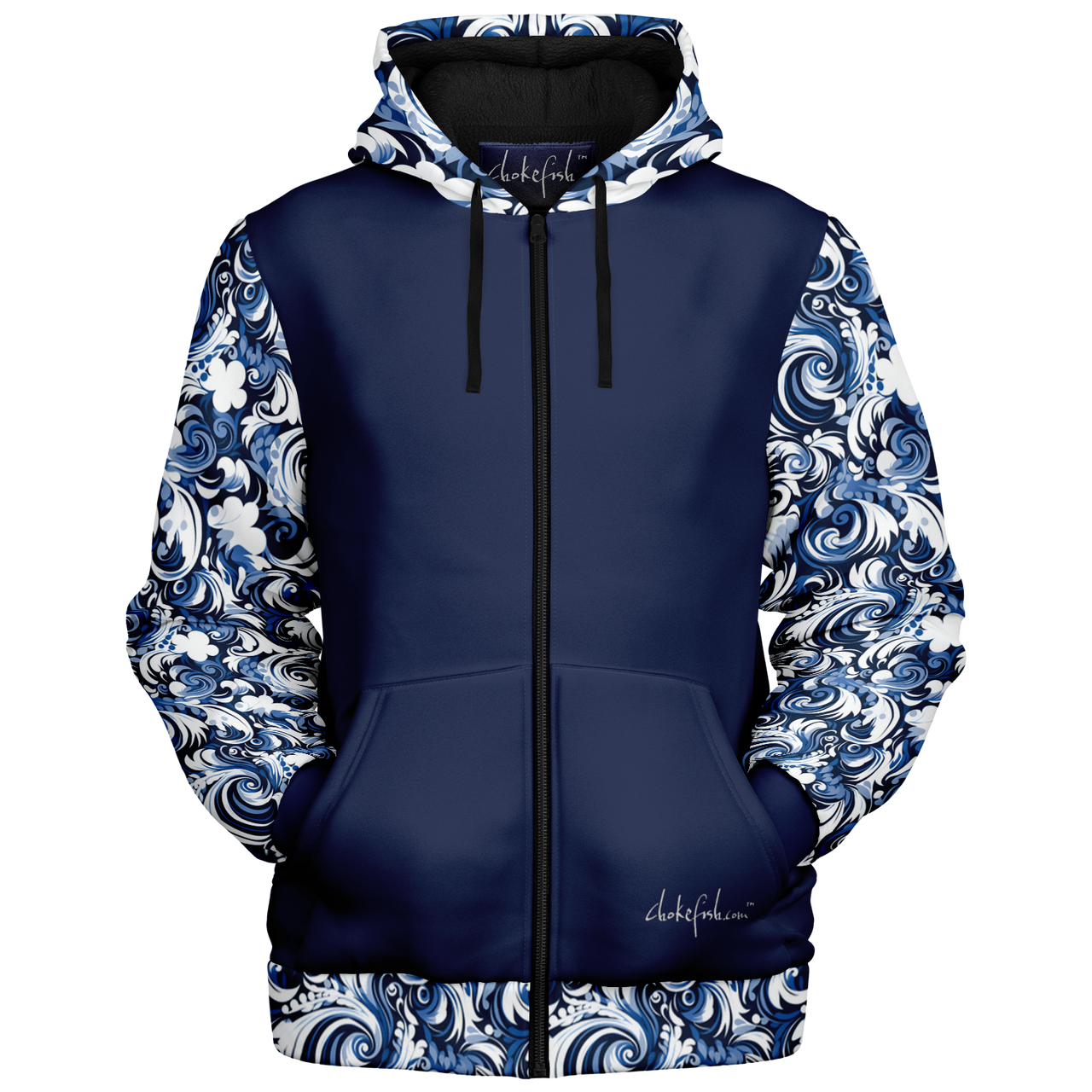 Chokefish™ Microfleece Zip-Up Hoodie Maori-008B