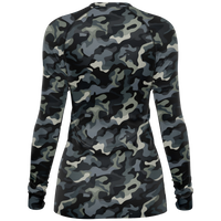 Chokefish™ Long Sleeve Rashguard Camouflage Woman's Shirt-004