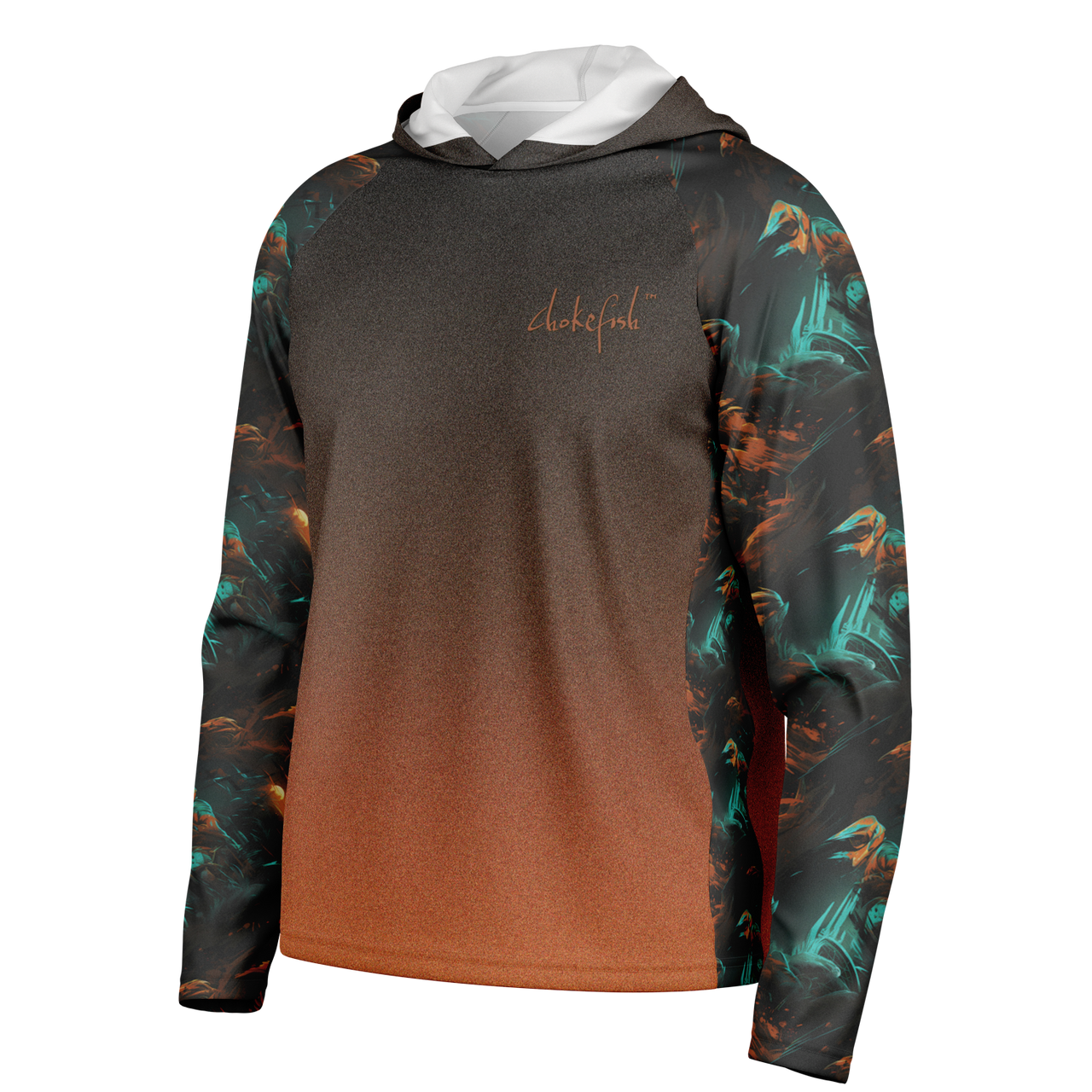 Chokefish™ Long Sleeve Every Day All Weather Hooded Shirt Men's-Motocross-001