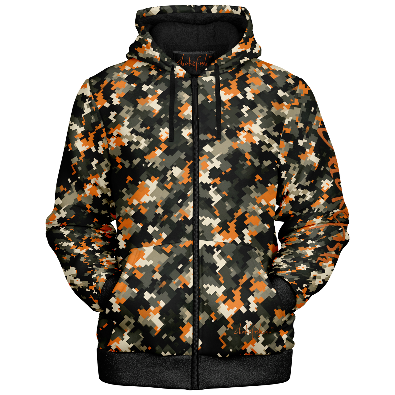 Chokefish™ Microfleece Zip-Up Hoodie Camouflage-016B