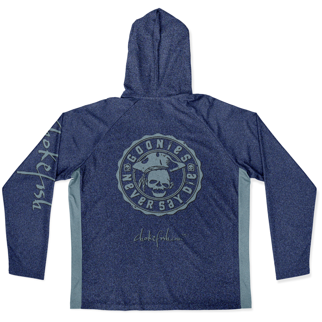 Chokefish™ Long Sleeve Every Day All Weather Hooded2 "Goonies Never Say Die" Shirt Men's - SLE