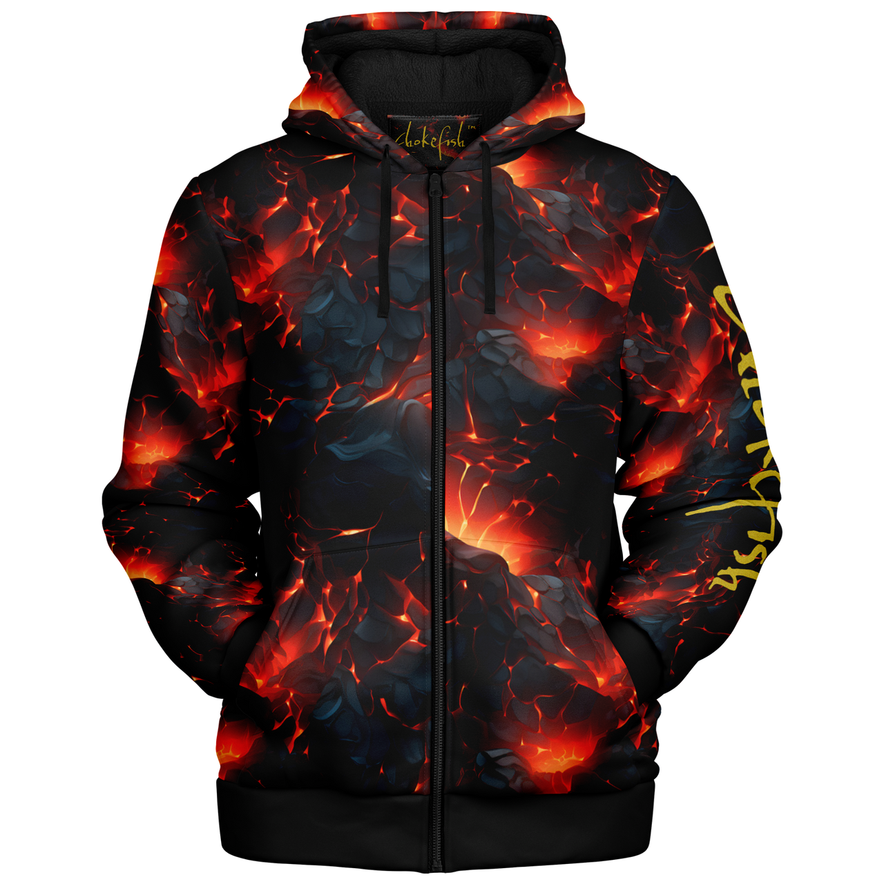 Chokefish™ Microfleece Zip-Up Hoodie Volcano-002B