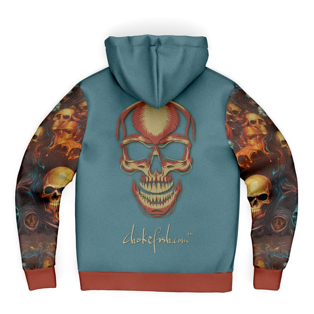 Chokefish™ Microfleece Zip-Up Hoodie Skulls-002