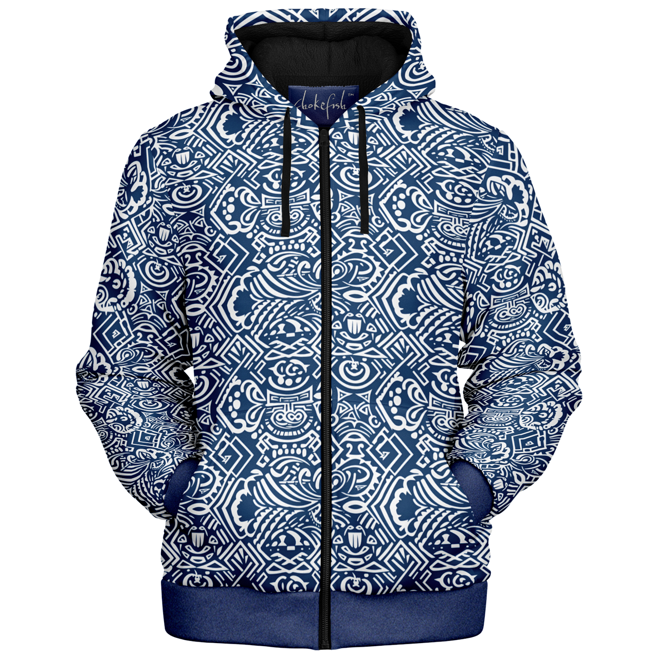 Chokefish™ Microfleece Zip-Up Hoodie Maori-001-2B