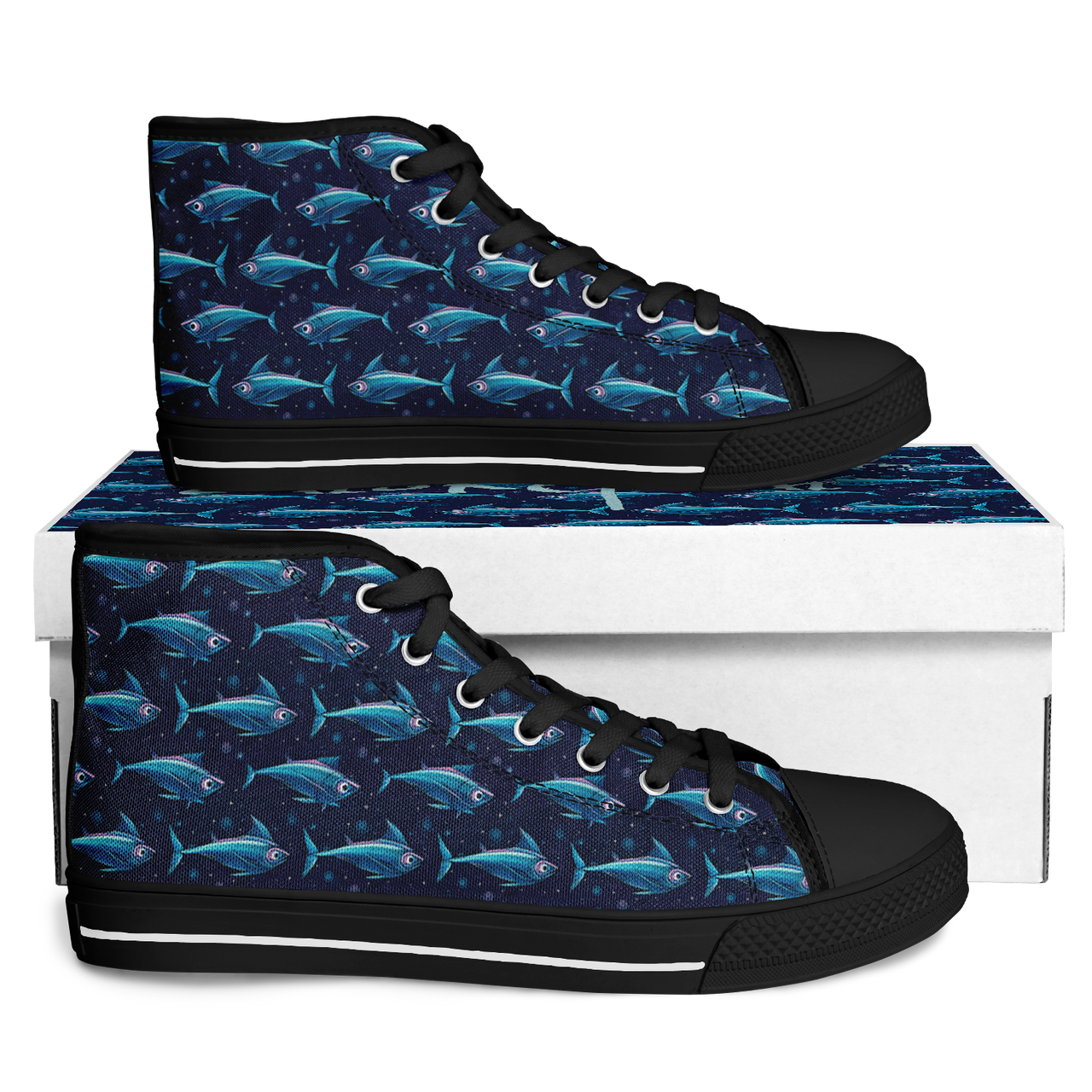 Chokefish™ Urban Peak Retro High Tops-Marine-006-2