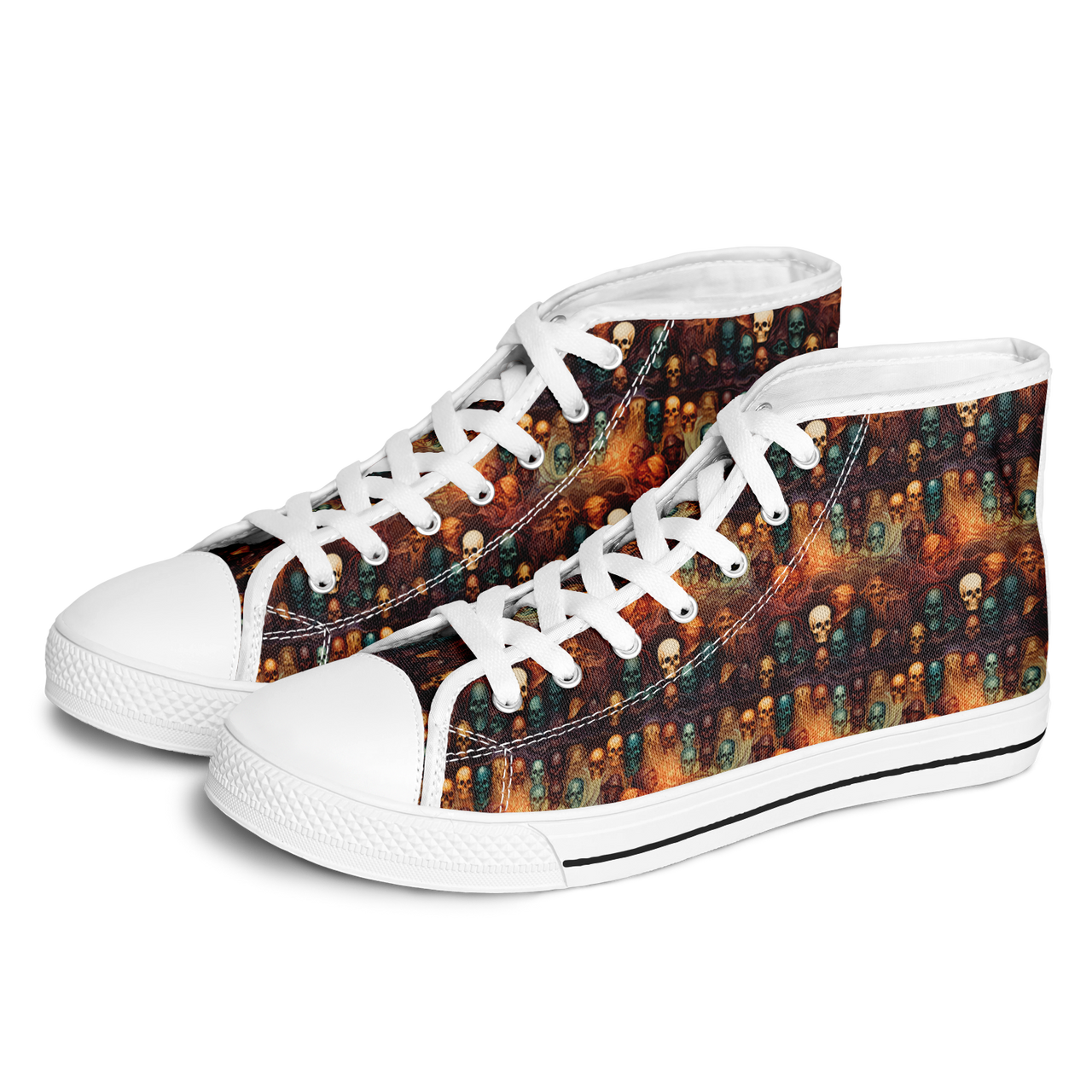 Chokefish™ Urban Peak Retro High Tops-Skulls-001