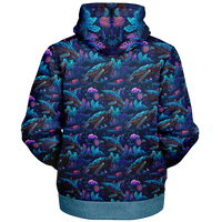 Chokefish™ Microfleece Zip-Up Hoodie Marine Life-005B