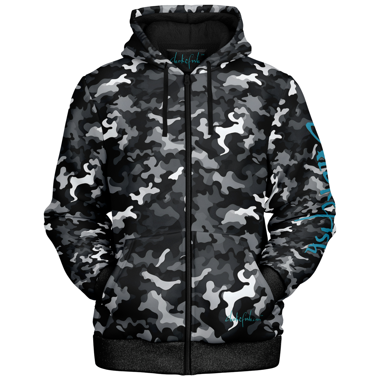 Chokefish™ Microfleece Zip-Up Hoodie Camouflage-001B