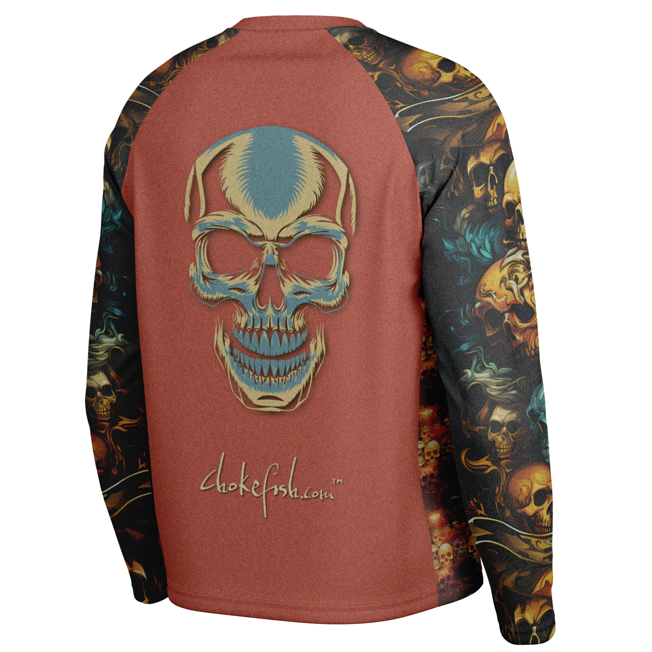 Chokefish™ Long Sleeve Every Day All Weather Skulls Shirt Men's-002 - SLE