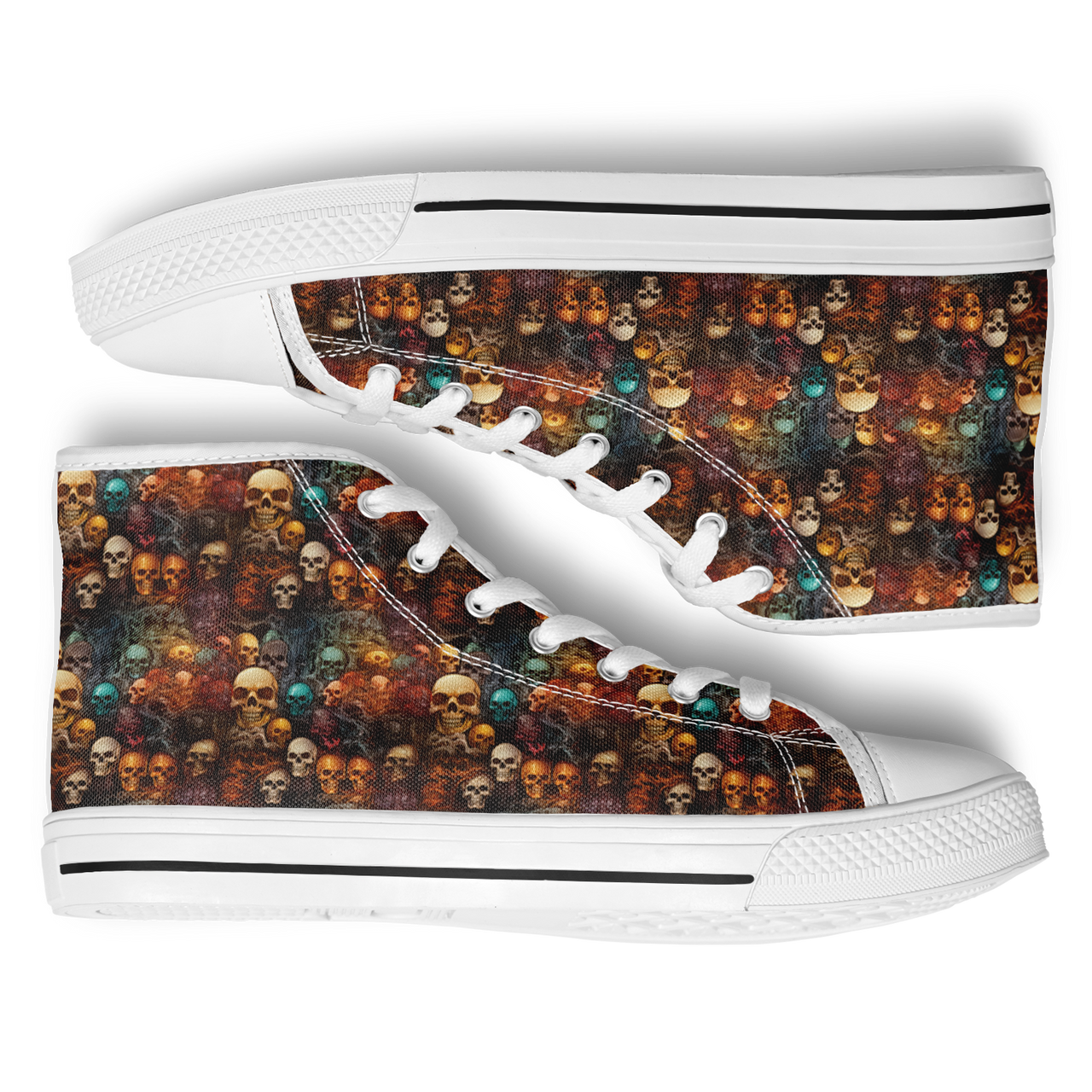 Chokefish™ Urban Peak Retro High Tops-Skulls-005