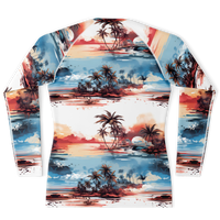 Chokefish™ Long Sleeve Rashguard Trees&Boats Men's Shirt-001