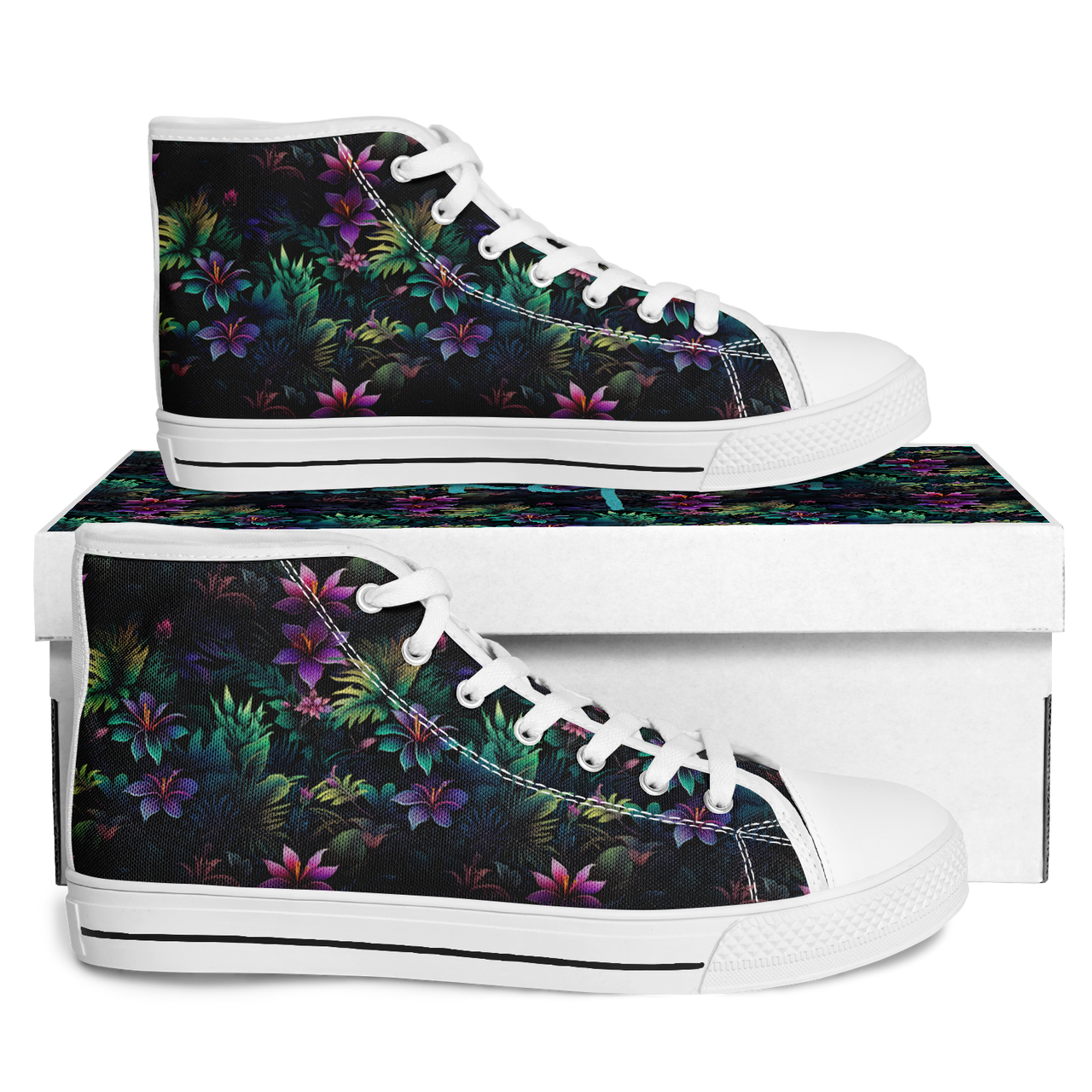 Chokefish™ Urban Peak Retro High Tops-Floral-008
