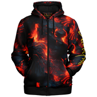 Chokefish™ Microfleece Zip-Up Hoodie Volcano-003B