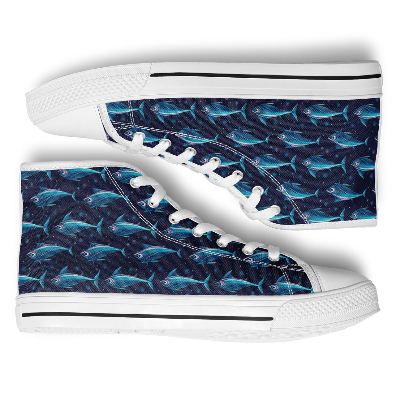 Chokefish™ Urban Peak Retro High Tops-Marine-006