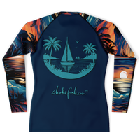 Chokefish™ Long Sleeve Rashguard Trees&Boats Men's Shirt-002