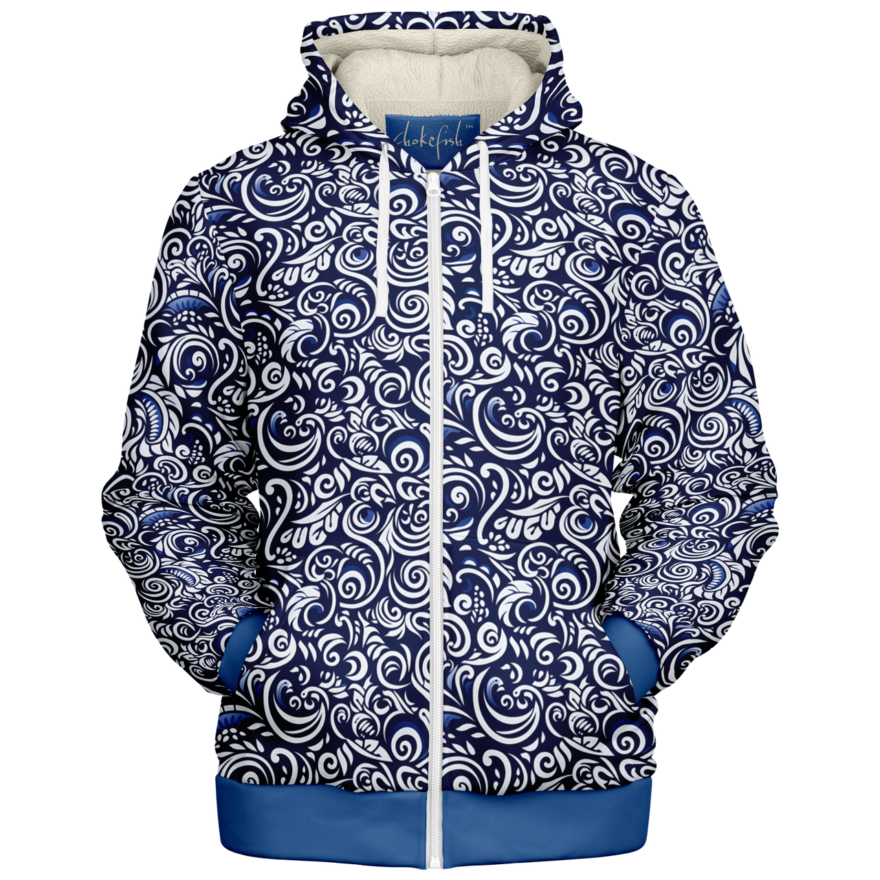 Chokefish™ Microfleece Zip-Up Hoodie Maori-007-2