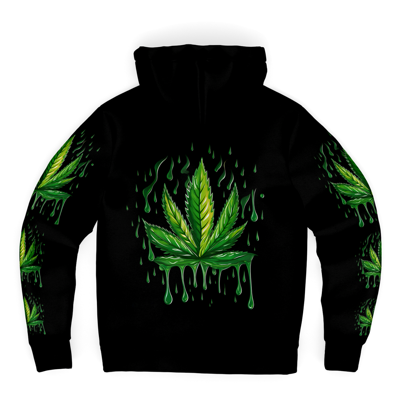 Chokefish™ Microfleece Zip-Up Hoodie Cannabis-003B