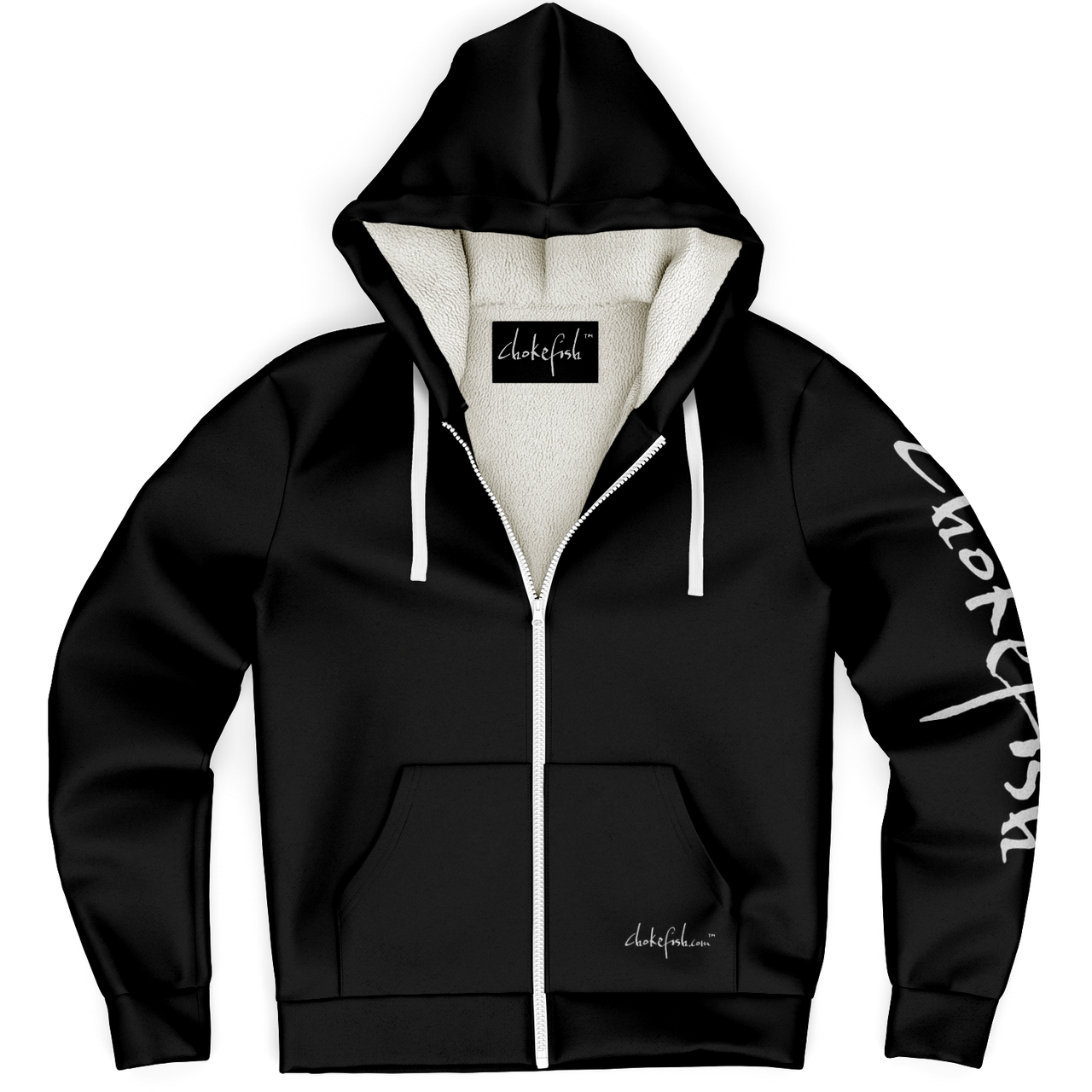 Chokefish™ Microfleece Zip-Up Hoodie Solid Colors-001