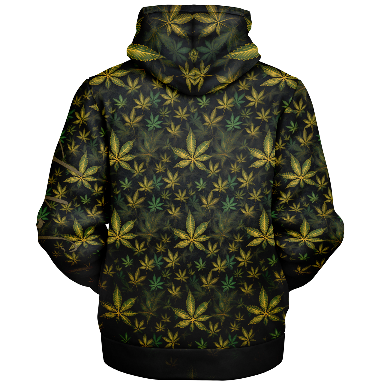 Chokefish™ Microfleece Zip-Up Hoodie Cannabis-007