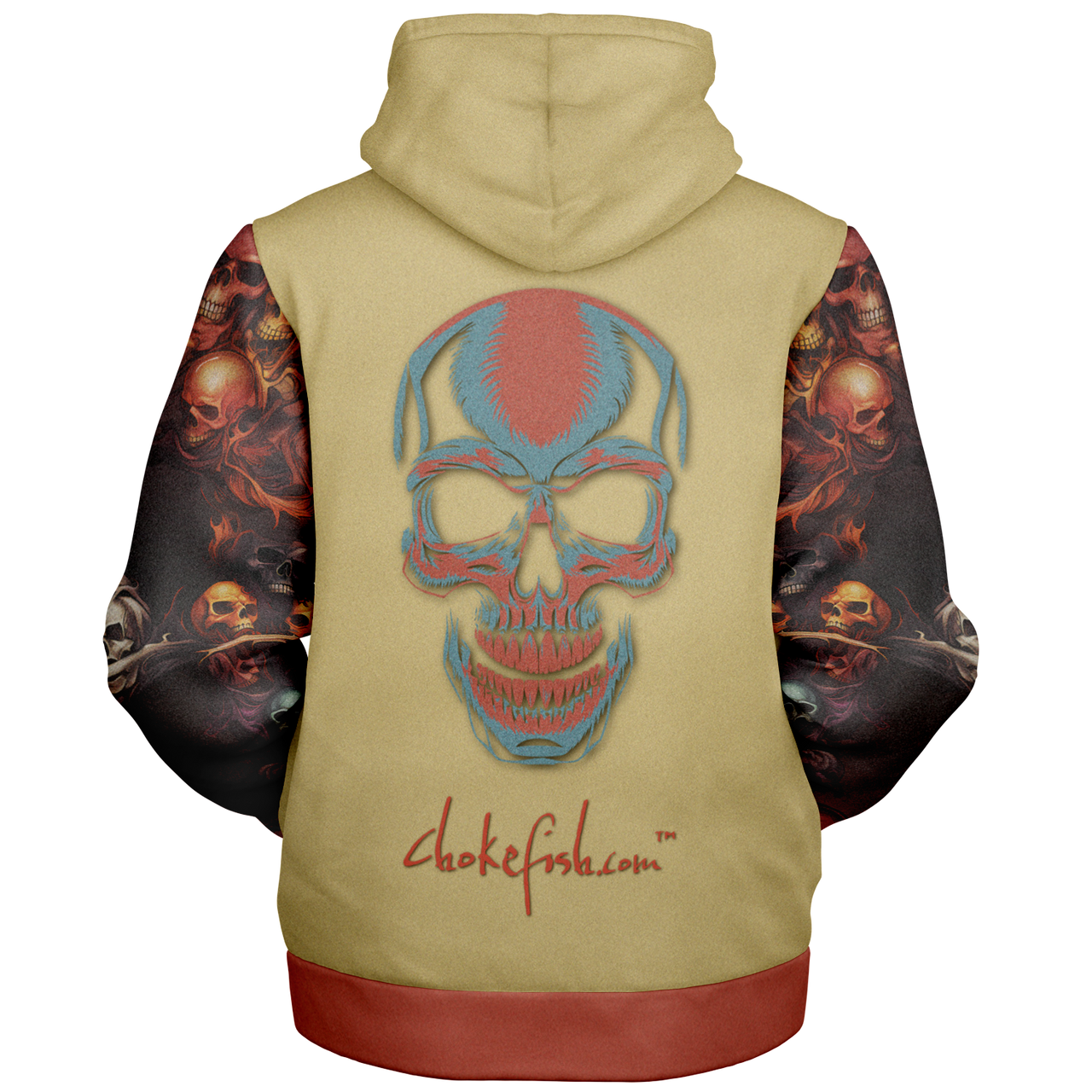 Chokefish™ Microfleece Zip-Up Hoodie Skulls-003