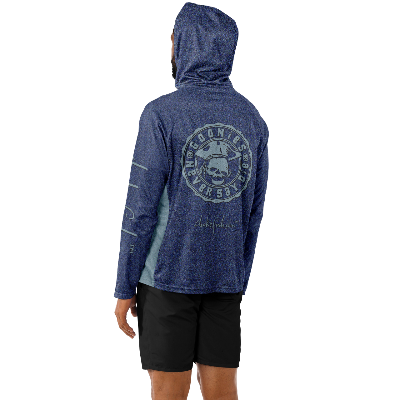 Chokefish™ Long Sleeve Every Day All Weather Hooded2 "Goonies Never Say Die" Shirt Men's - SLE