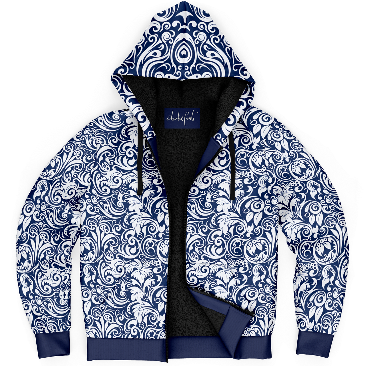 Chokefish™ Microfleece Zip-Up Hoodie Maori-005-2B