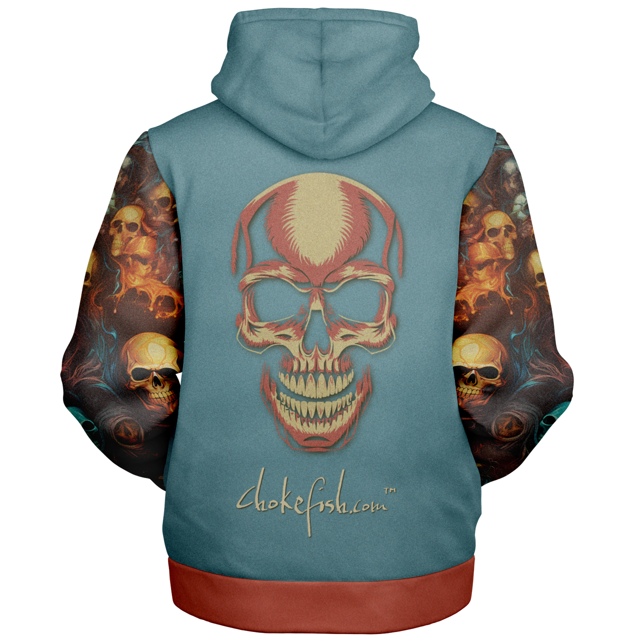 Chokefish™ Microfleece Zip-Up Hoodie Skulls-002