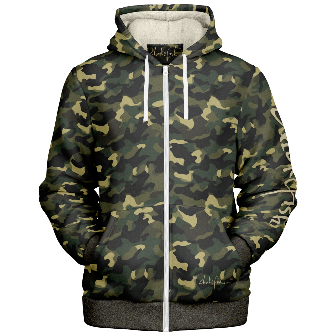 Chokefish™ Microfleece Zip-Up Hoodie Camouflage-009