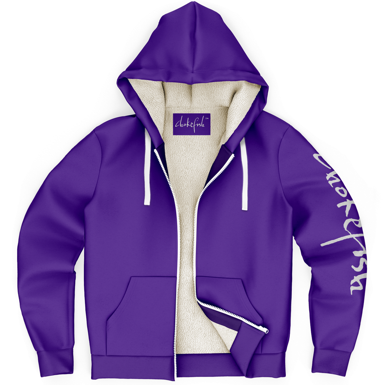 Chokefish™ Microfleece Zip-Up Hoodie Solid Colors-006