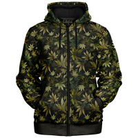 Chokefish™ Microfleece Zip-Up Hoodie Cannabis-009B