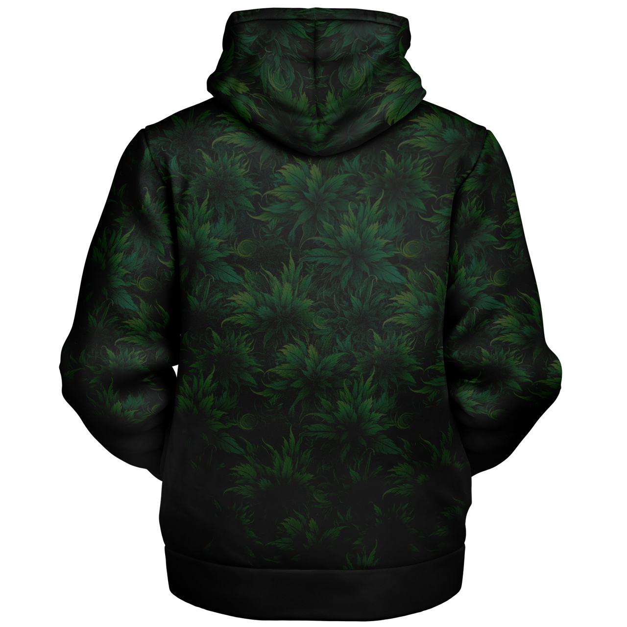 Chokefish™ Microfleece Zip-Up Hoodie Cannabis-004B