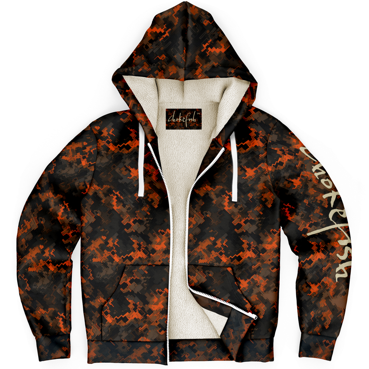 Chokefish™ Microfleece Zip-Up Hoodie Camouflage-015