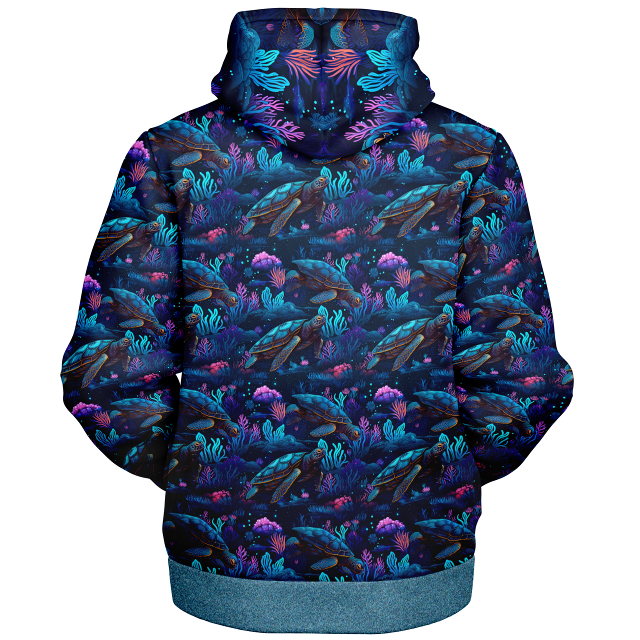 Chokefish™ Microfleece Zip-Up Hoodie Marine Life-005