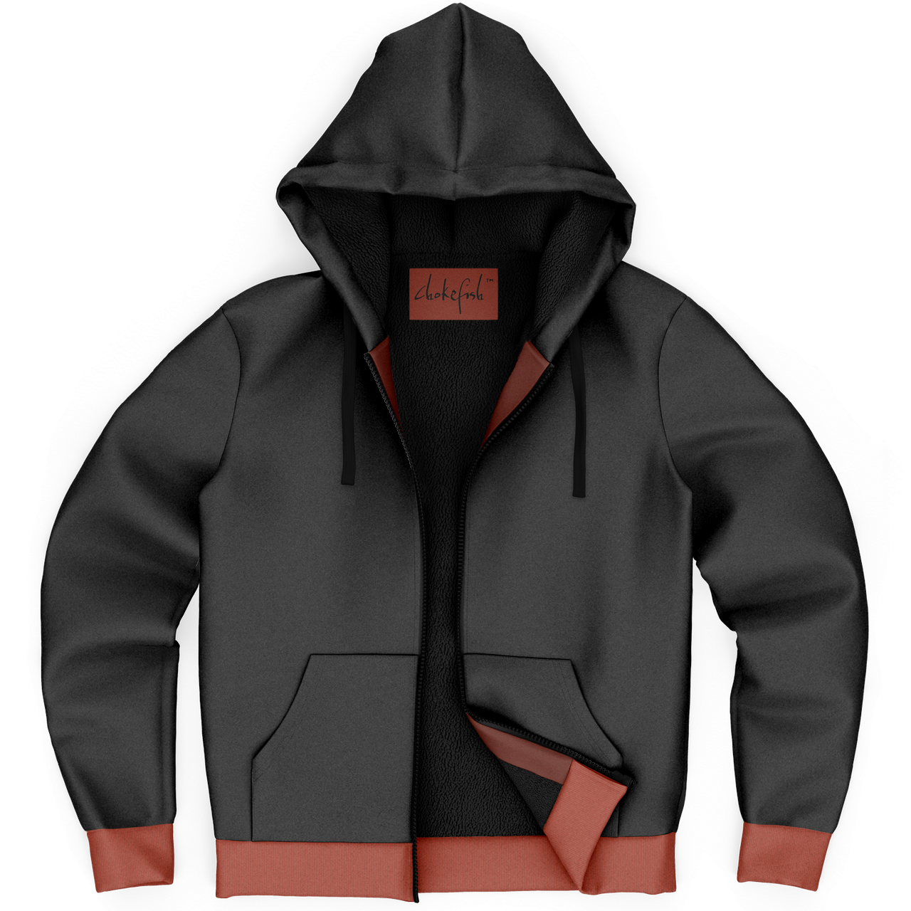 Chokefish™ Microfleece Zip-Up Hoodie Skulls-004B