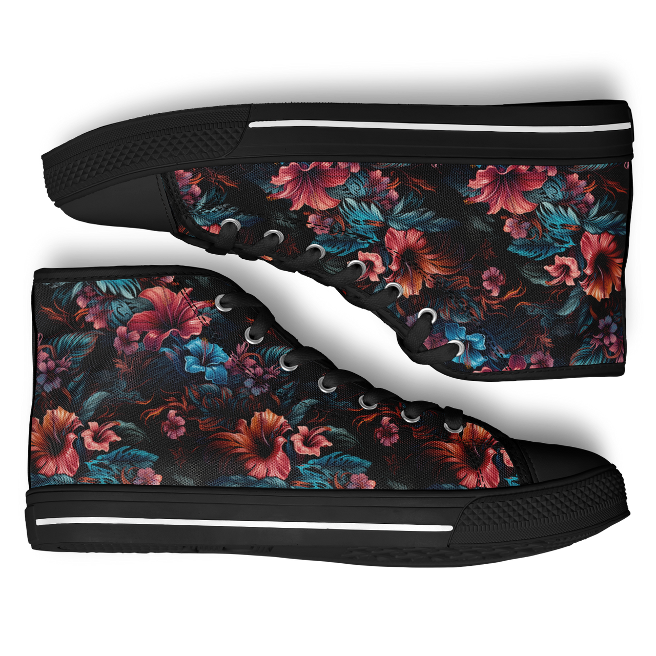 Chokefish™ Urban Peak Retro High Tops-Floral-006-2