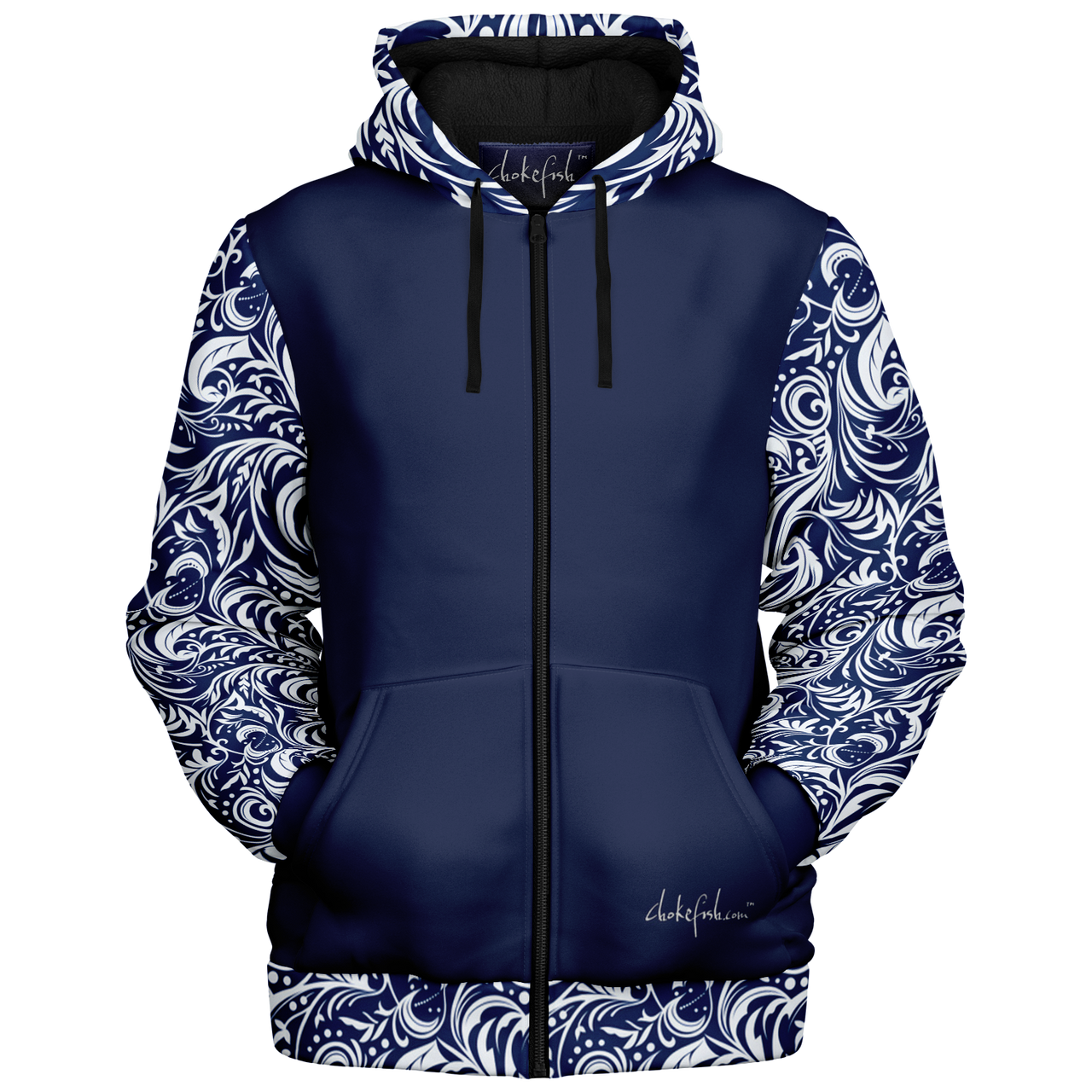 Chokefish™ Microfleece Zip-Up Hoodie Maori-006B