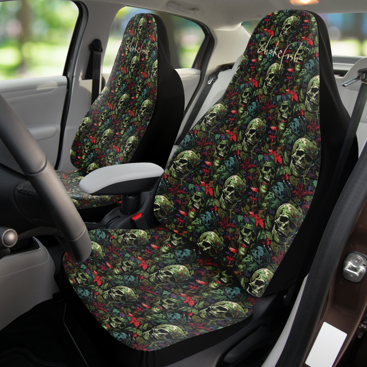 Chokefish™ Skulls Seat Covers Unisex-023